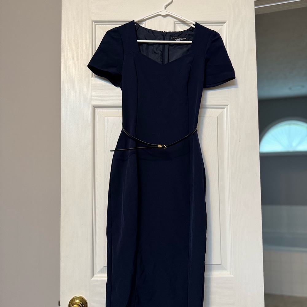 Dorothy Perkins Dark Blue Midi Dress
